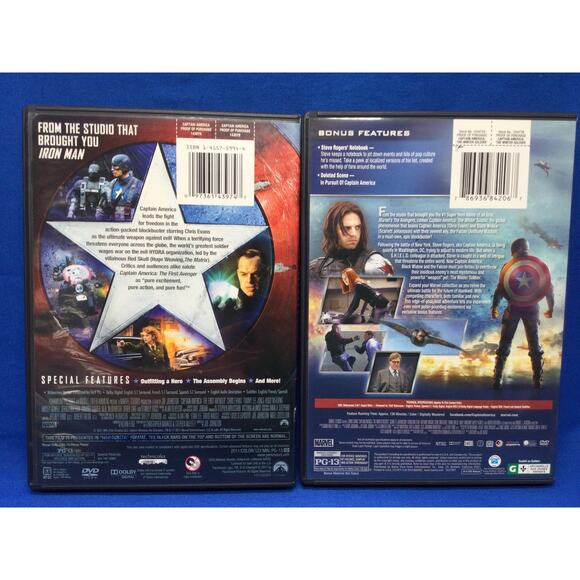 Marvel Movies Captain America Lot of 2 DVDs - Picture 2 of 6